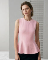 Tailored Waist Flare Top
