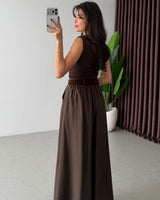Tailored Wide-Leg Pants + Belt