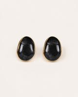 Tavira Amber Pebble Studs