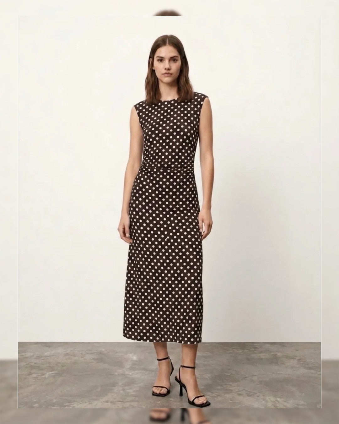 The Paris Edit Midi Polka Dress