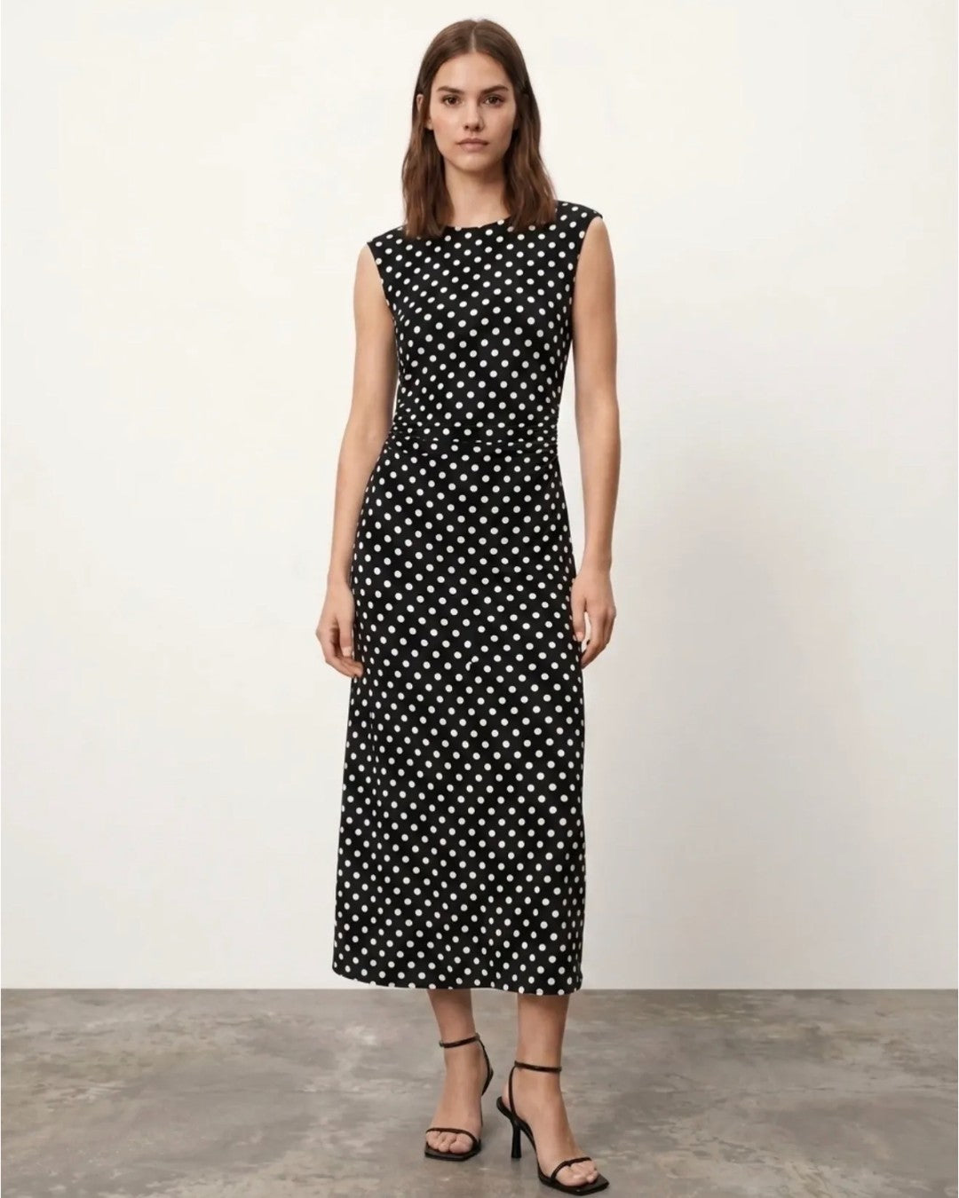 The Paris Edit Midi Polka Dress