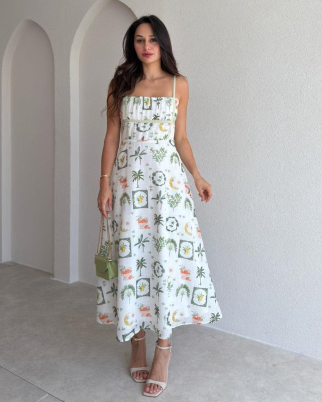 Tropical Midi Dress