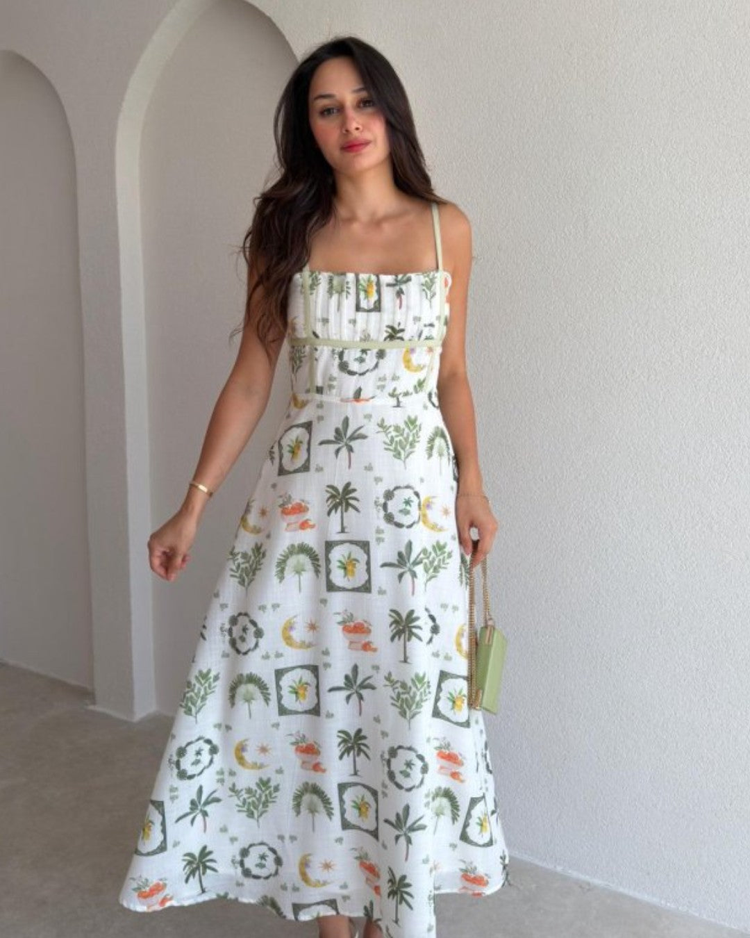 Tropical Midi Dress