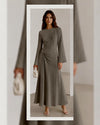 Twist-Waist Maxi Dress