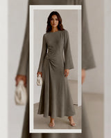 Twist-Waist Maxi Dress