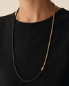 Two-Tone Gold & Cord Necklace