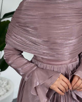 Valencia Ruffles Drape Gown