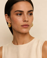 Vallée Twin-Ridge Gold Hoops