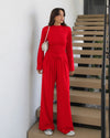 Veyra Ruched Wide-Leg Set