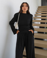 Veyra Ruched Wide-Leg Set