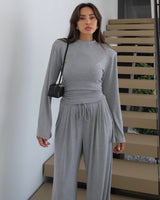 Veyra Ruched Wide-Leg Set