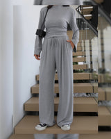 Veyra Ruched Wide-Leg Set