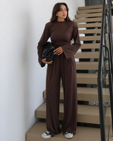Veyra Ruched Wide-Leg Set