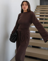 Veyra Ruched Wide-Leg Set