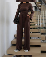 Veyra Ruched Wide-Leg Set