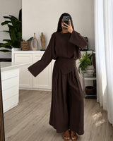 Viera Sculpted-Waist Wide-Leg Set