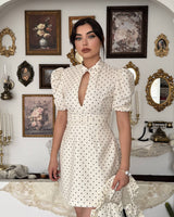 Vintage Dot Sculpted Dress