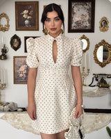 Vintage Dot Sculpted Dress