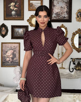 Vintage Dot Sculpted Dress