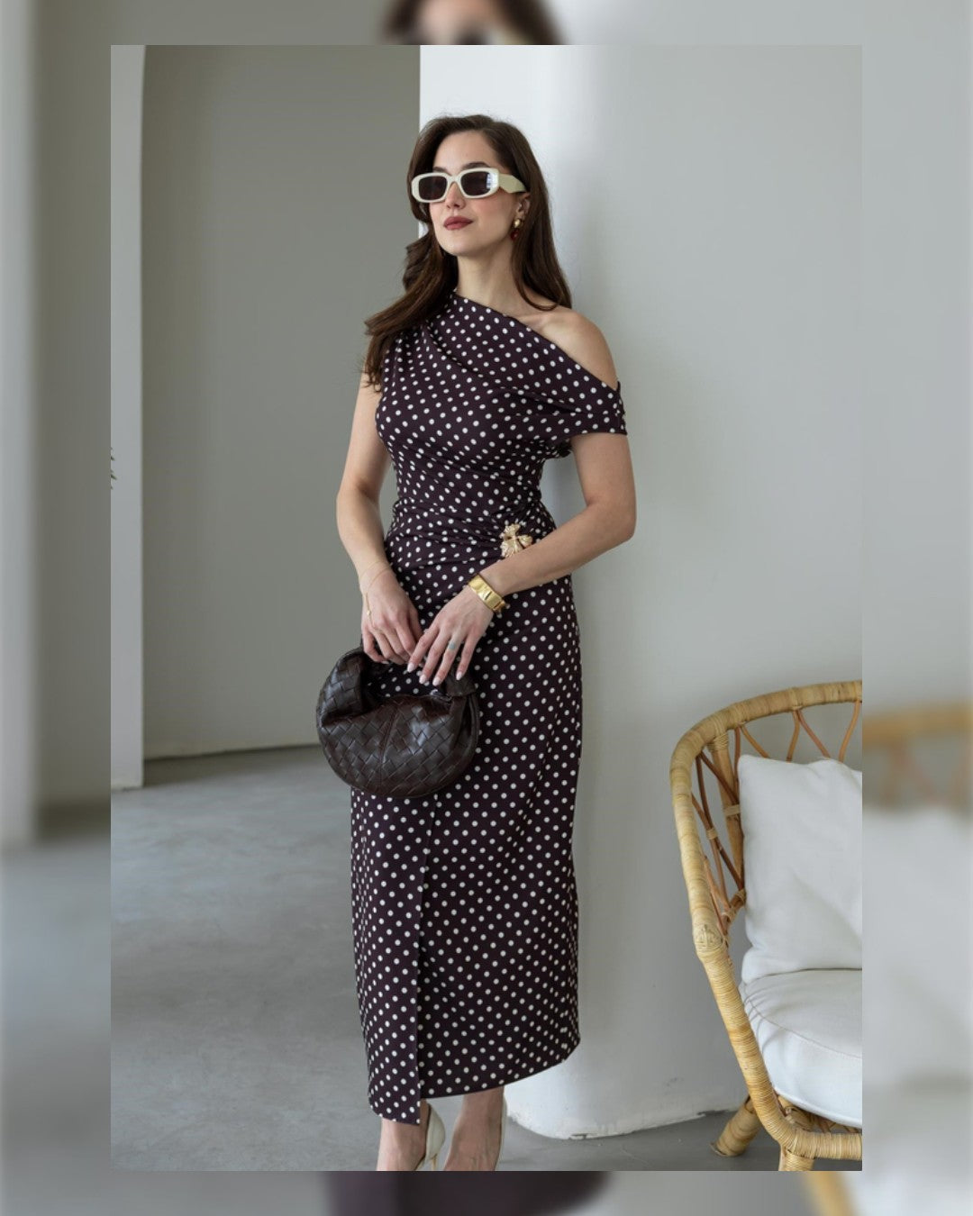 Vintage Off-Shoulder Dress