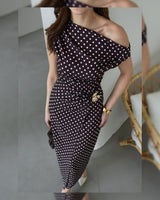 Vintage Off-Shoulder Dress