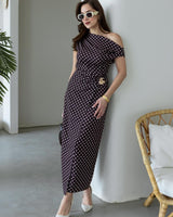 Vintage Off-Shoulder Dress