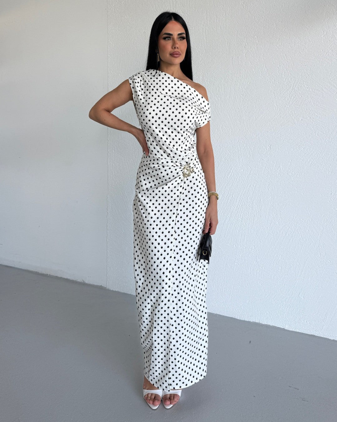 Vintage Off-Shoulder Dress