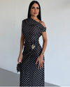 Vintage Off-Shoulder Dress