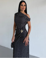 Vintage Off-Shoulder Dress