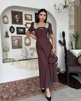Vintage Polka Maxi Dress
