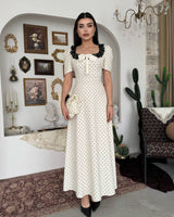 Vintage Polka Maxi Dress