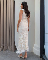 Virelle Lace Midi Dress