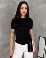 Waist Tie Detail Top