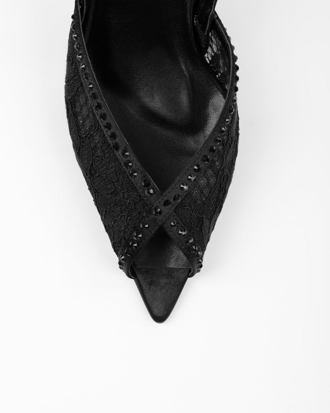 Wazen-Inspired Lace Slingback