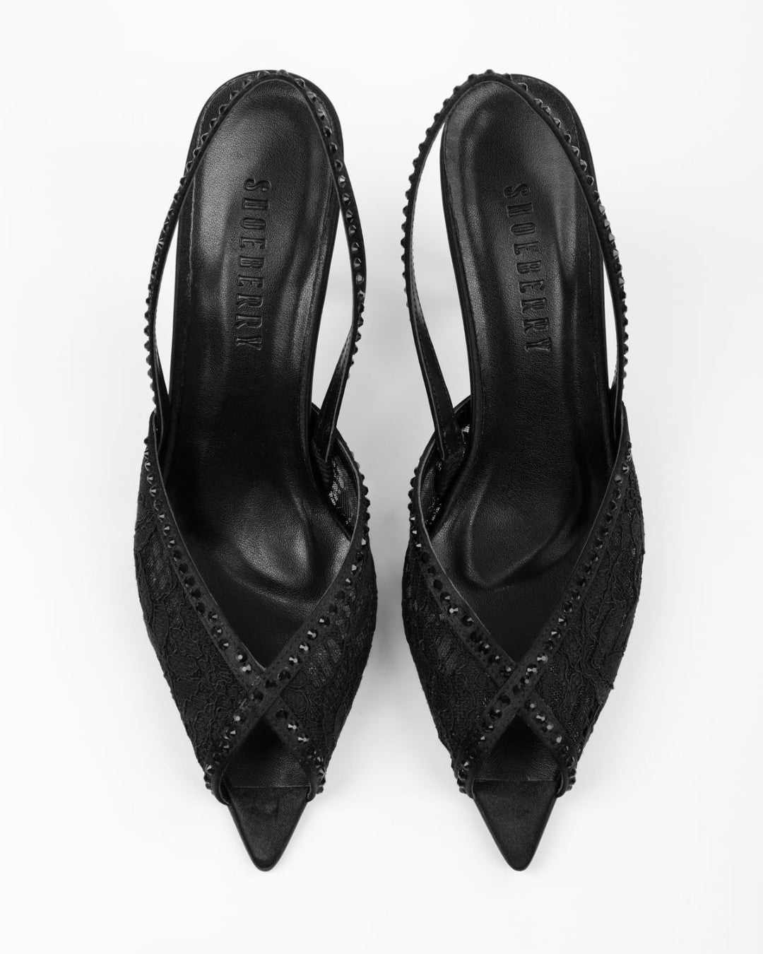 Wazen-Inspired Lace Slingback