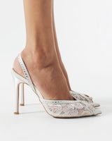 Wazen-Inspired Lace Slingback