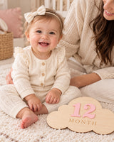 Wooden Cloud Baby Milestone