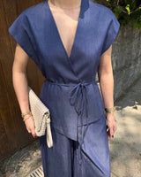 Wrap Denim Co-Ord Set